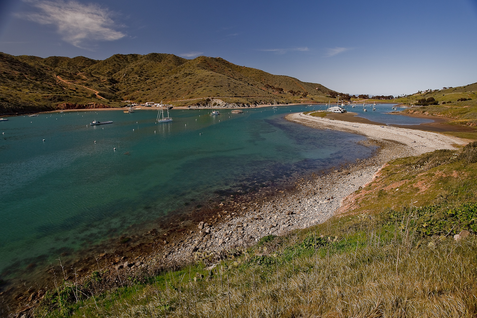 Catalina Harbor on Catalina Island, Two Harbors, CA California Beaches
