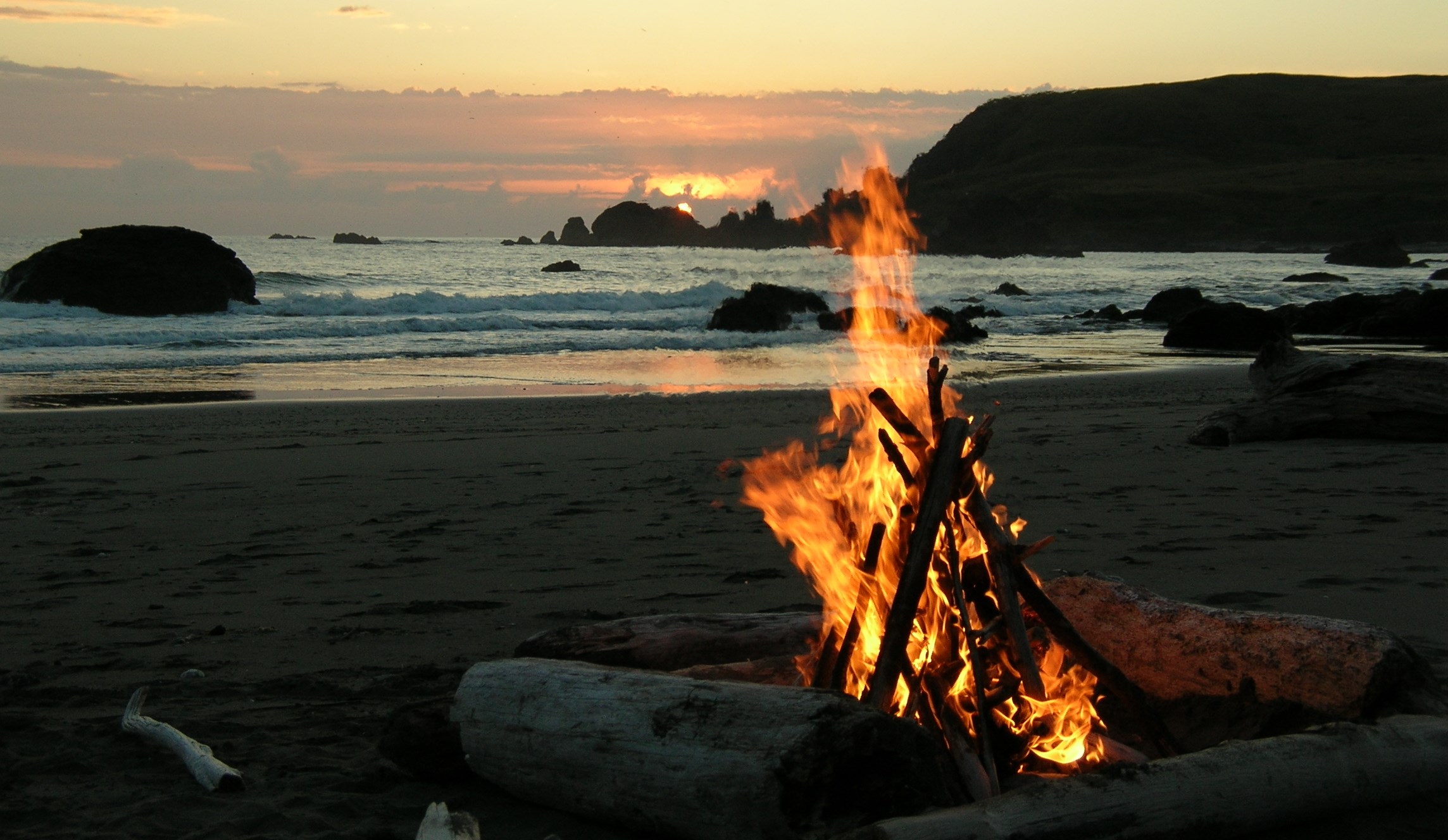 California Beach Bonfires - California Beaches