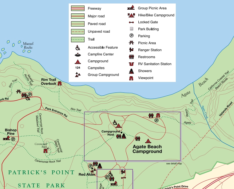 Agate Beach at Patrick’s Point State Park, Trinidad, CA California