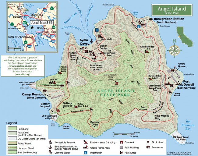 Angel Island State Park Quarry Beach in Tiburon, CA California Beaches