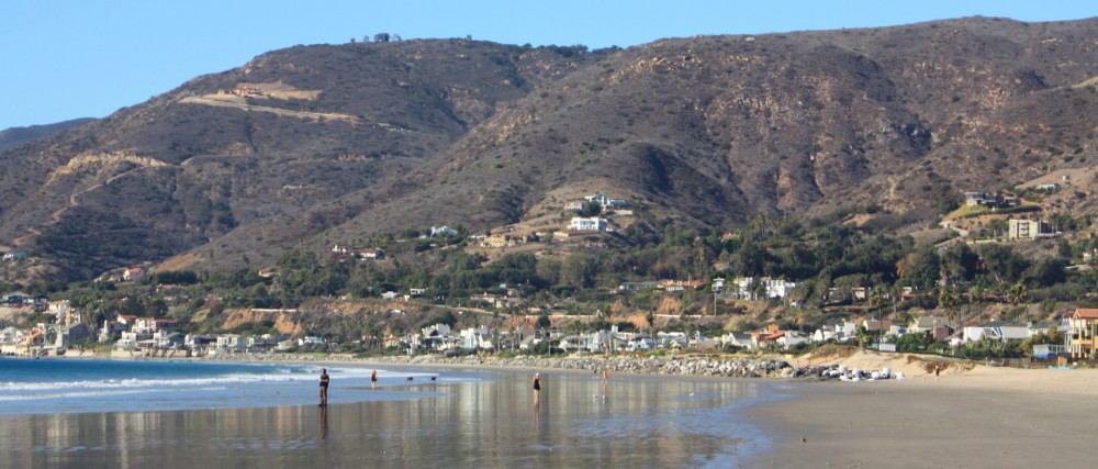 ZUMA BEACH, CALIFORNIA, USA - Lifeguard watching swimmers on Zuma