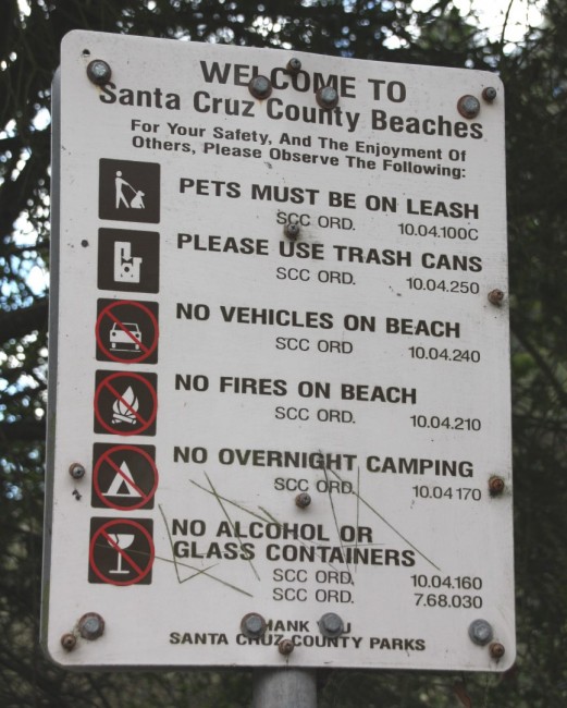 Sumner & Dolphin Beach (Beer Can Beach) in Aptos, CA California Beaches