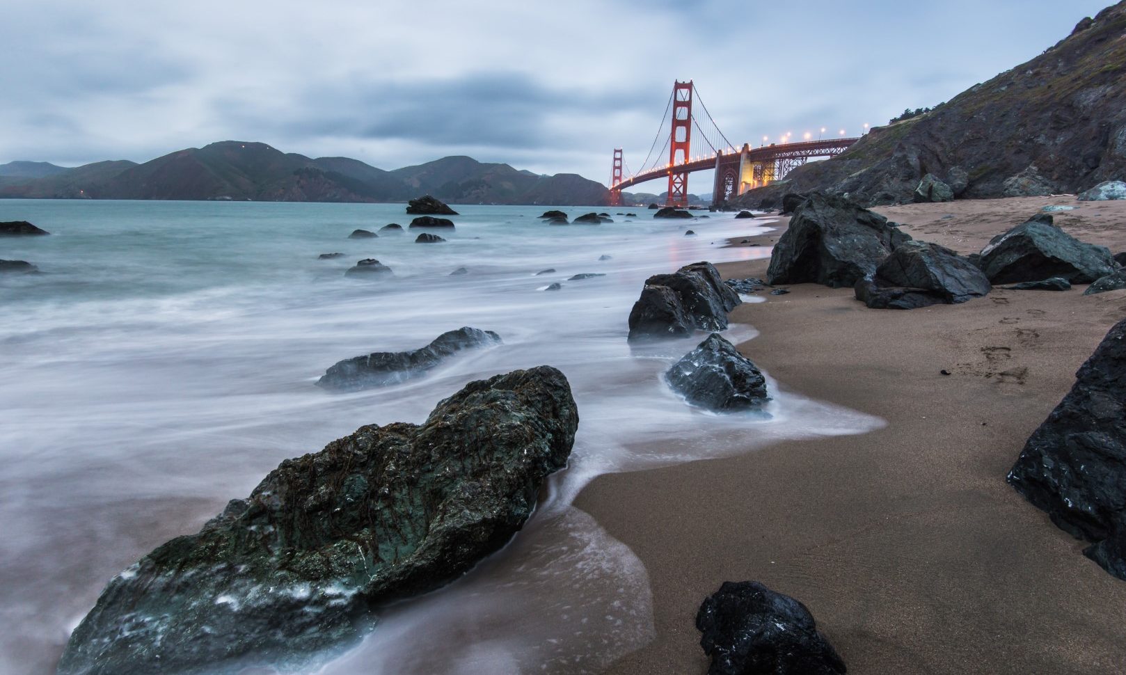 Golden Gate Sunset, Baker Beach, San Francisco, California 