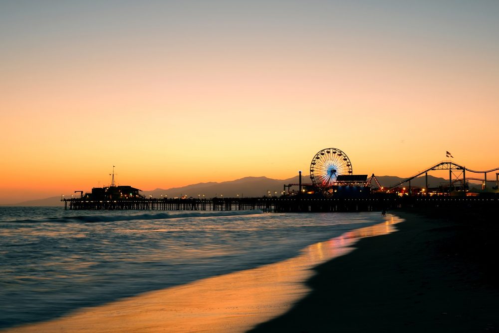 Santa Monica Beach during evening time