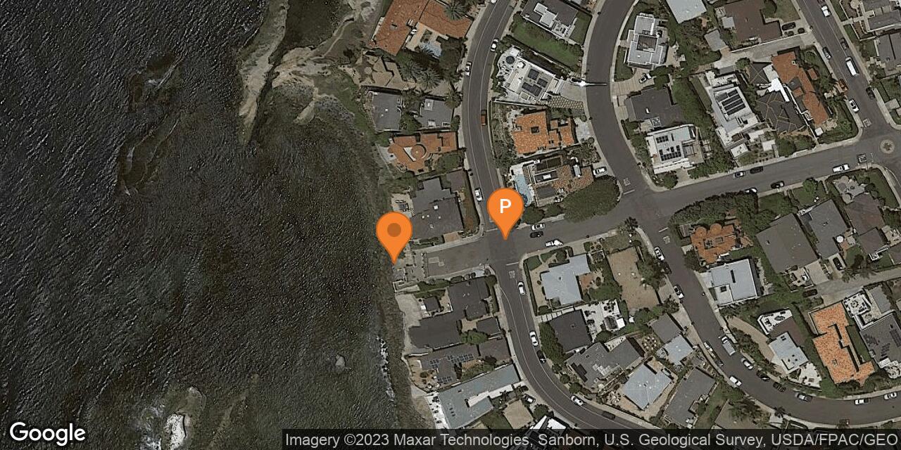 Map of Bird Rock Beach