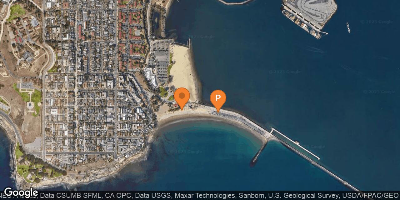 Map of Cabrillo Beach (Ocean Beach), San Pedro