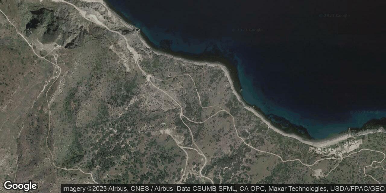 Map of Cabrillo Harbor Beach on Catalina Island