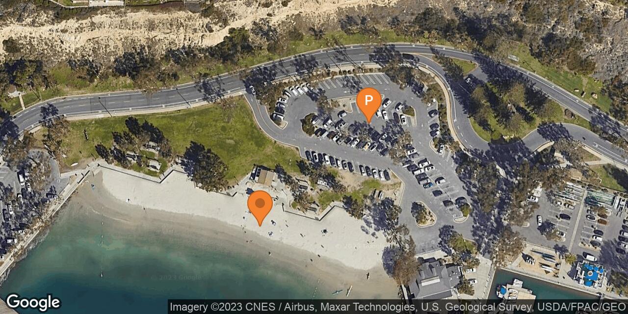 Map of Dana Point Harbor Beach (Baby Beach)