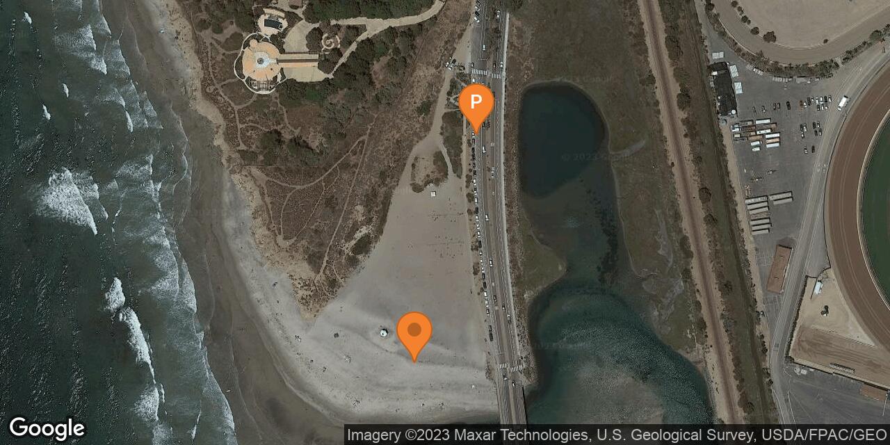 Map of Del Mar Dog Beach – North Beach