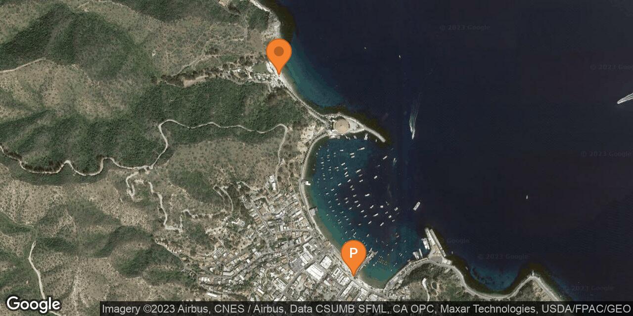 Map of Descanso Beach on Catalina Island