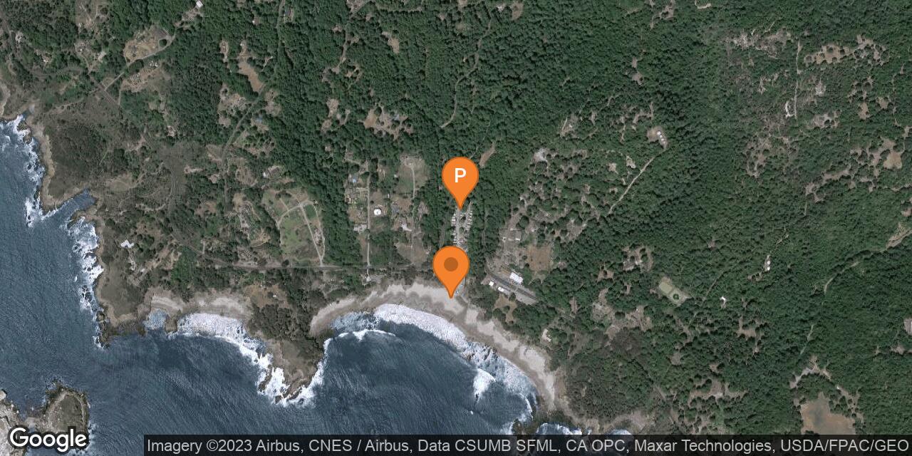 Map of Fish Rock Beach at Anchor Bay Campground
