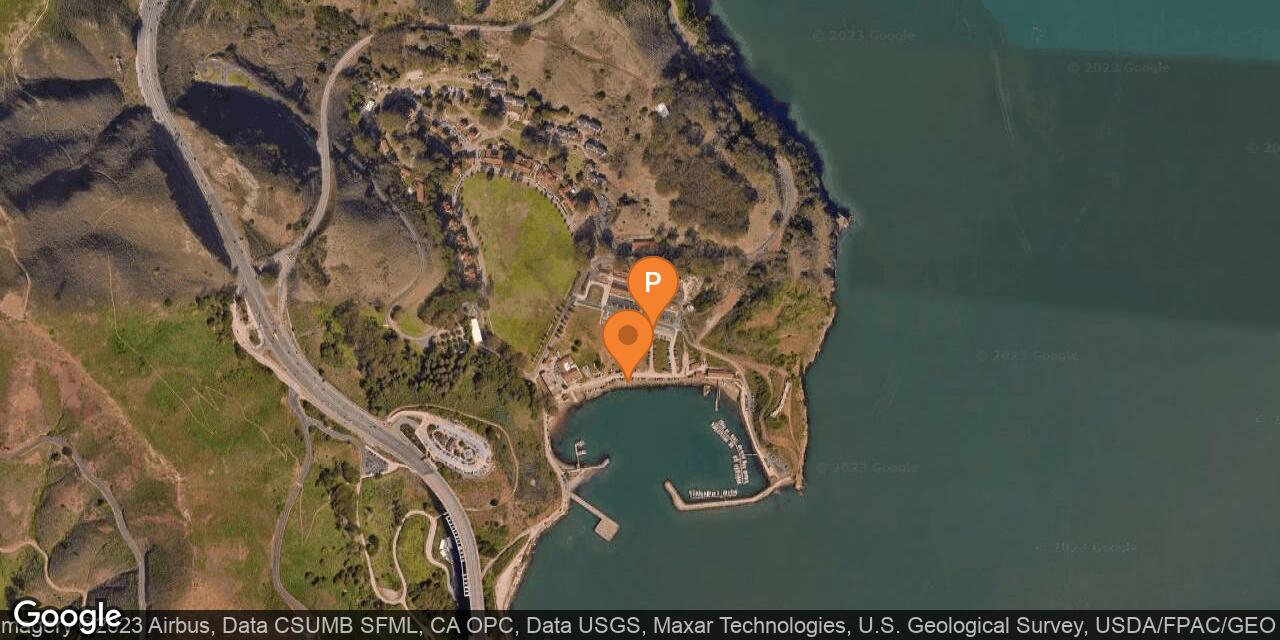 Map of Fort Baker Beach on Horseshoe Cove