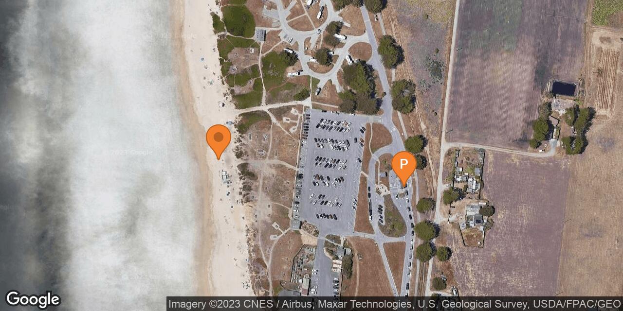 Map of Francis Beach at Half Moon Bay State Beach