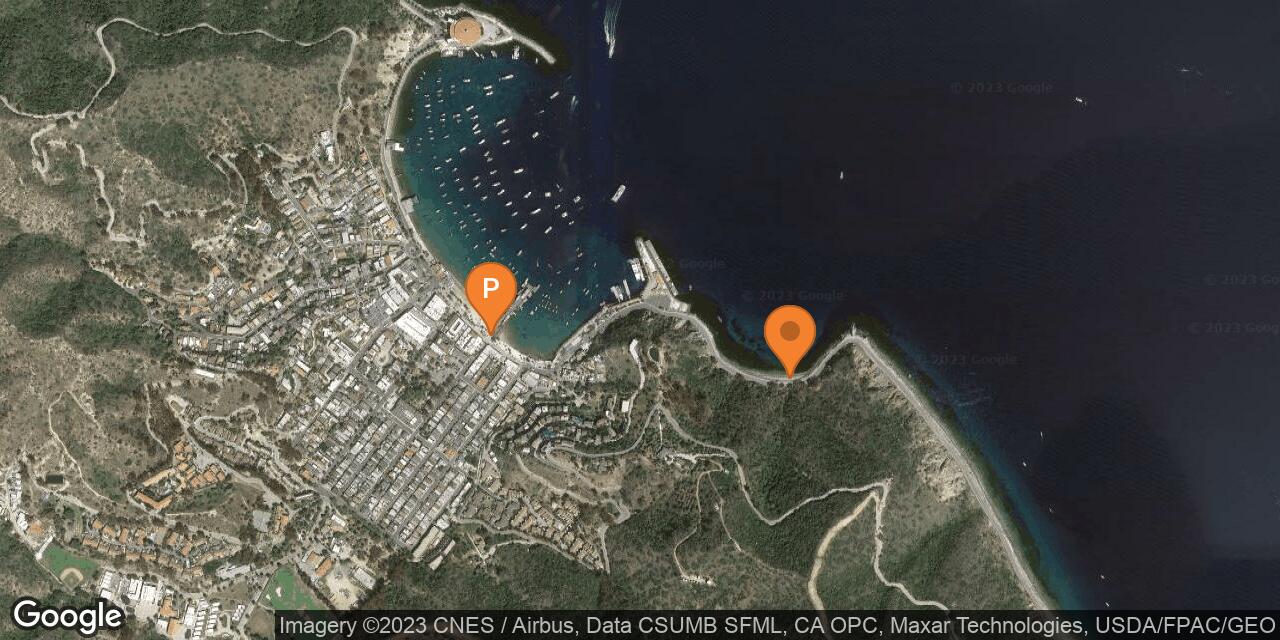 Map of Lovers Cove on Catalina Island