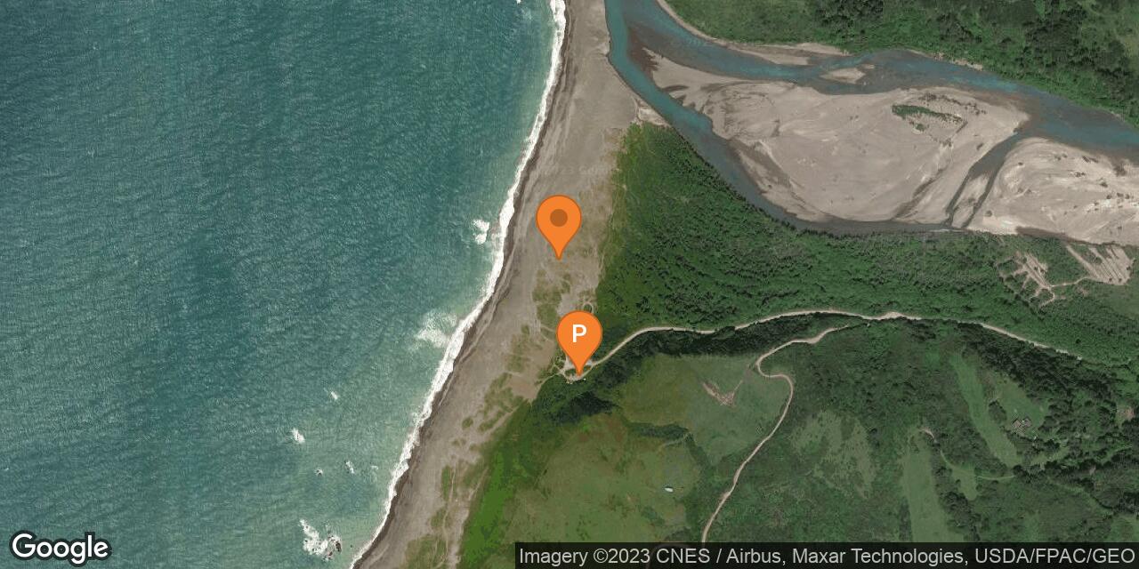 Map of Mattole River Beach