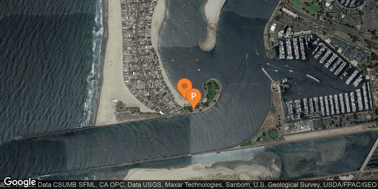 Map of Mission Point Park on Mission Bay