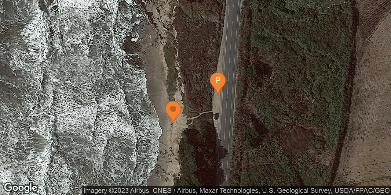 Map of Pescadero Point Beach