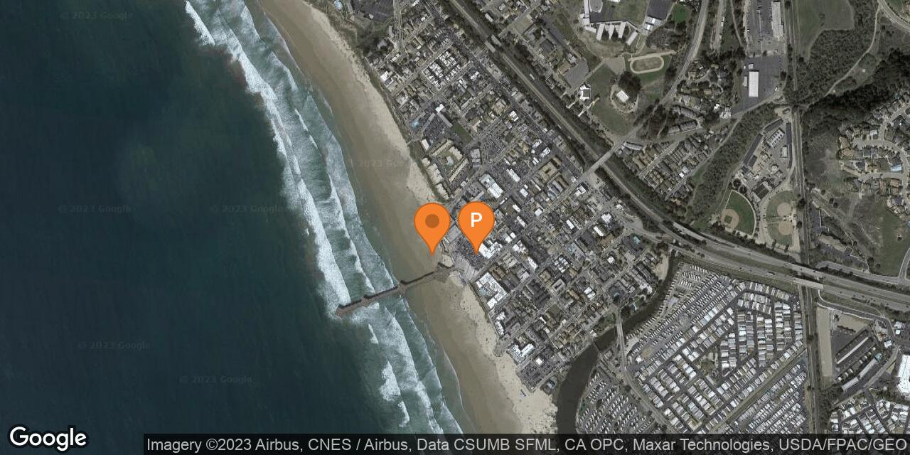 Map of Pismo Beach Pier Beach