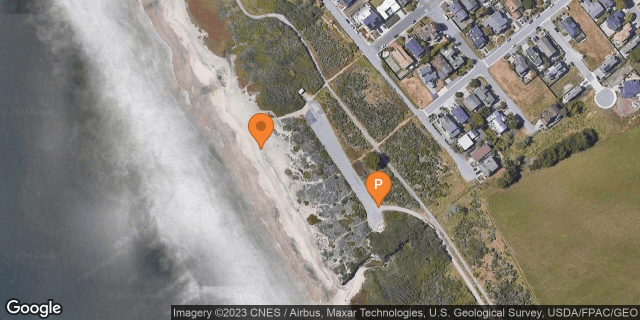 Map of Roosevelt Beach at Half Moon Bay State Beach