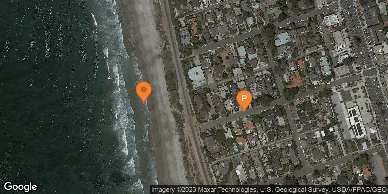 Map of South Beach of Del Mar