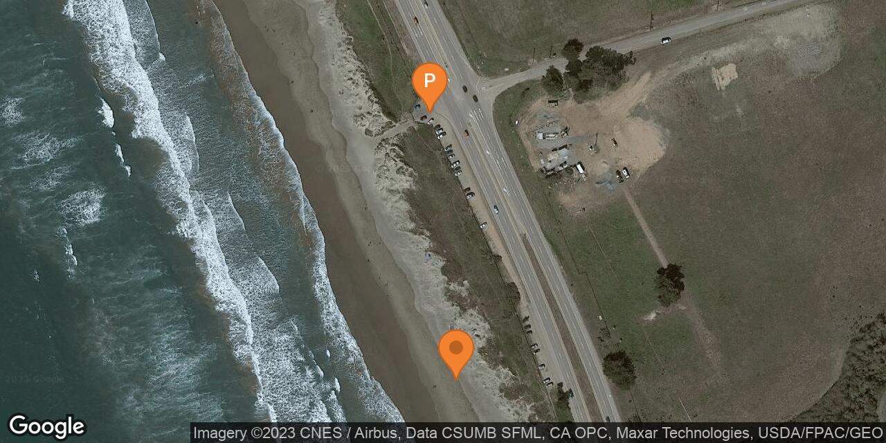 Map of Toro Creek Beach (Morro Bay Dog Beach)