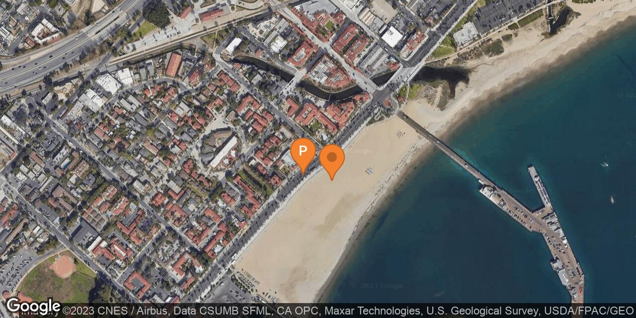 Map of West Beach of Santa Barbara