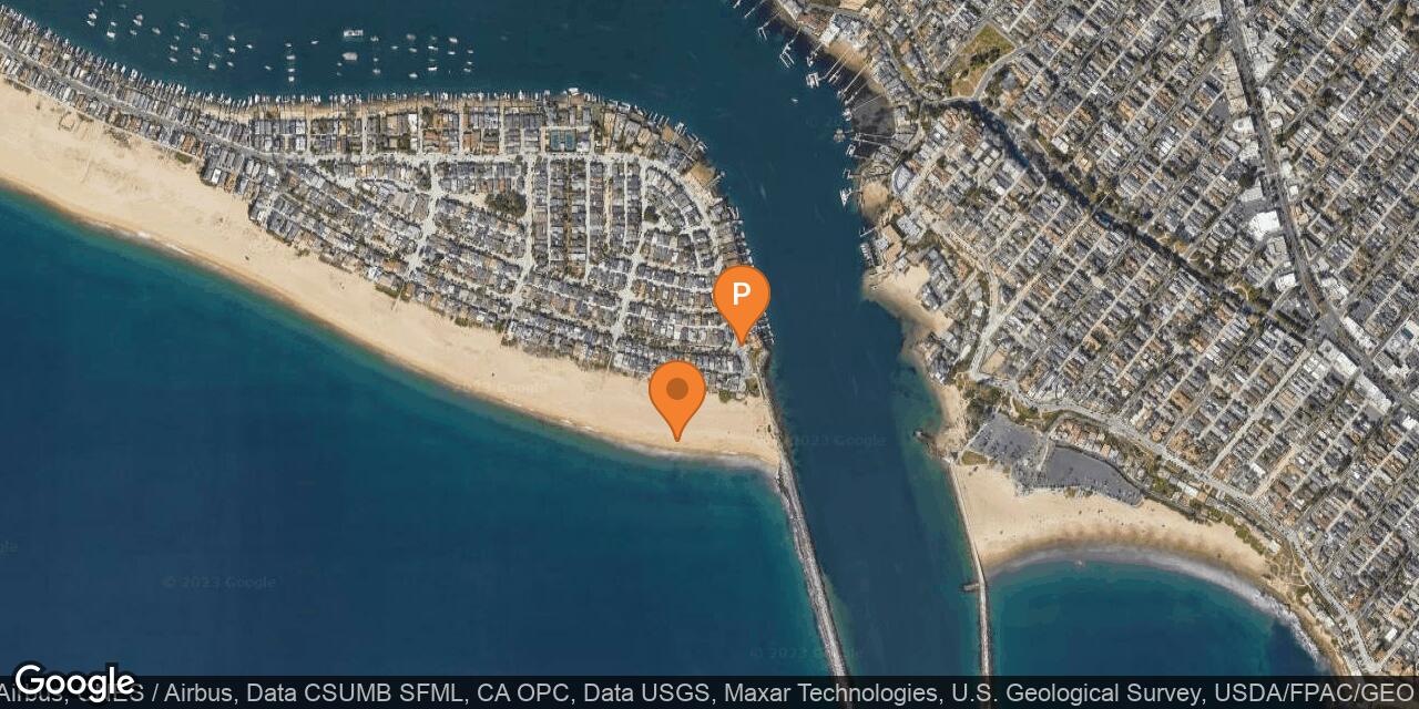 Map of West Jetty View Beach - The Wedge