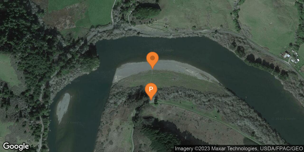 Map of Willow Creek Beach on Russian River