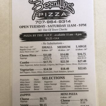 Bernillo’s Pizzeria & Subs