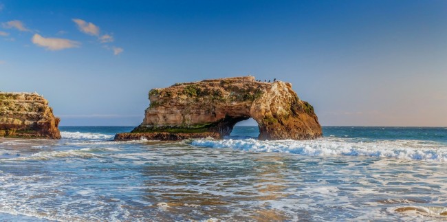 Arches at Natural Bridges State Beach in Santa Cruz California.