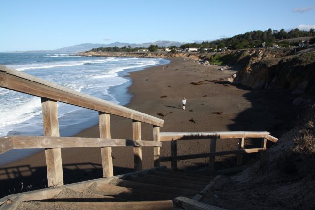 Moonstone Beach Stairs early morning cambria CA bryce