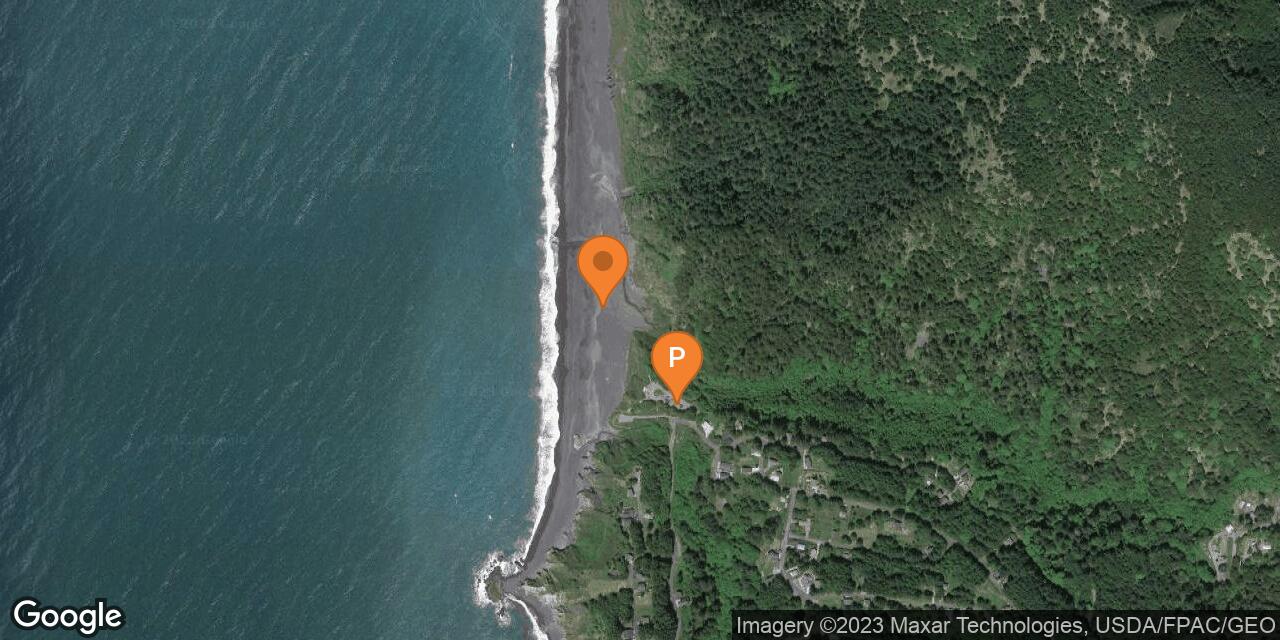 Map of Black Sands Beach of Shelter Cove