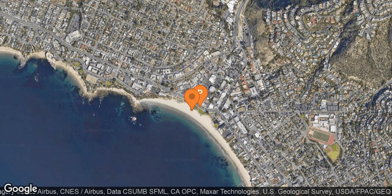 Map of Main Beach in Laguna Beach
