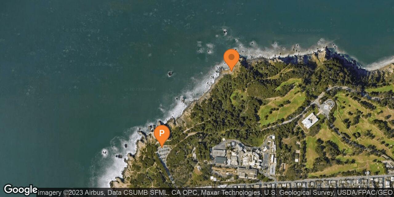 Map of Mile Rock Beach at Lands End