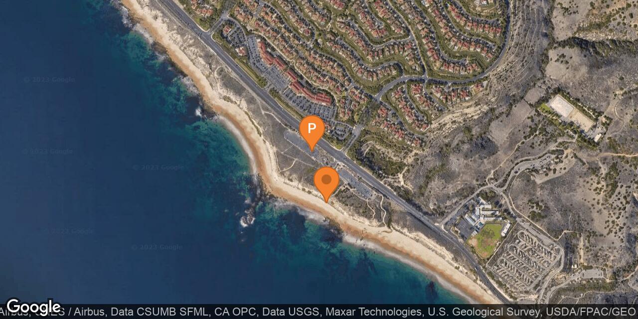 Map of Reef Point Beach at Crystal Cove State Park