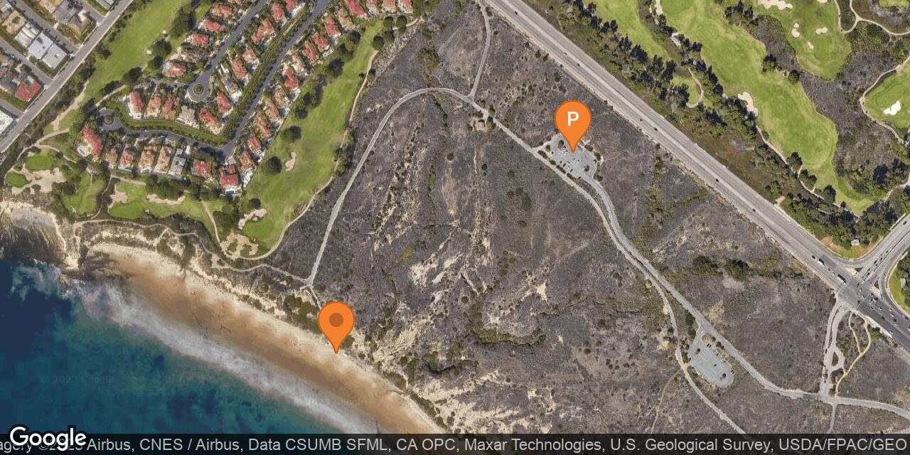 Map of Treasure Cove Beach at Crystal Cove State Park