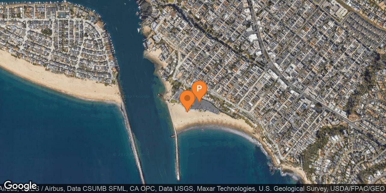 Map of Corona Del Mar State Beach