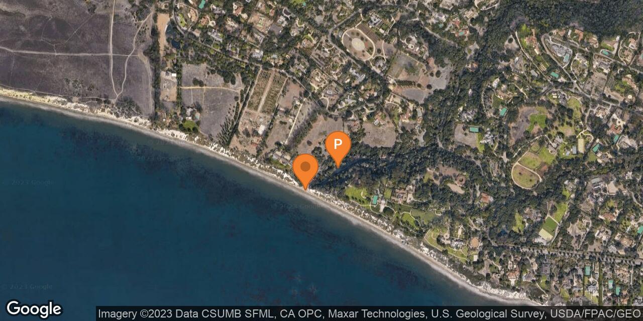 Map of Hope Ranch Beach