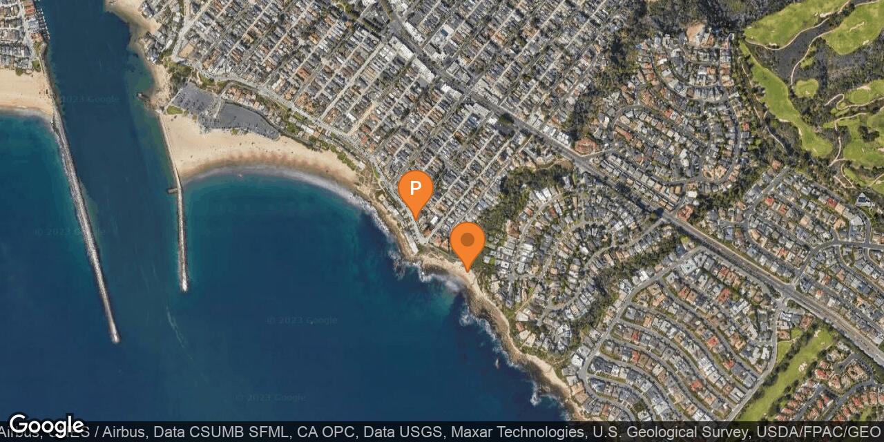 Map of Little Corona Del Mar Beach