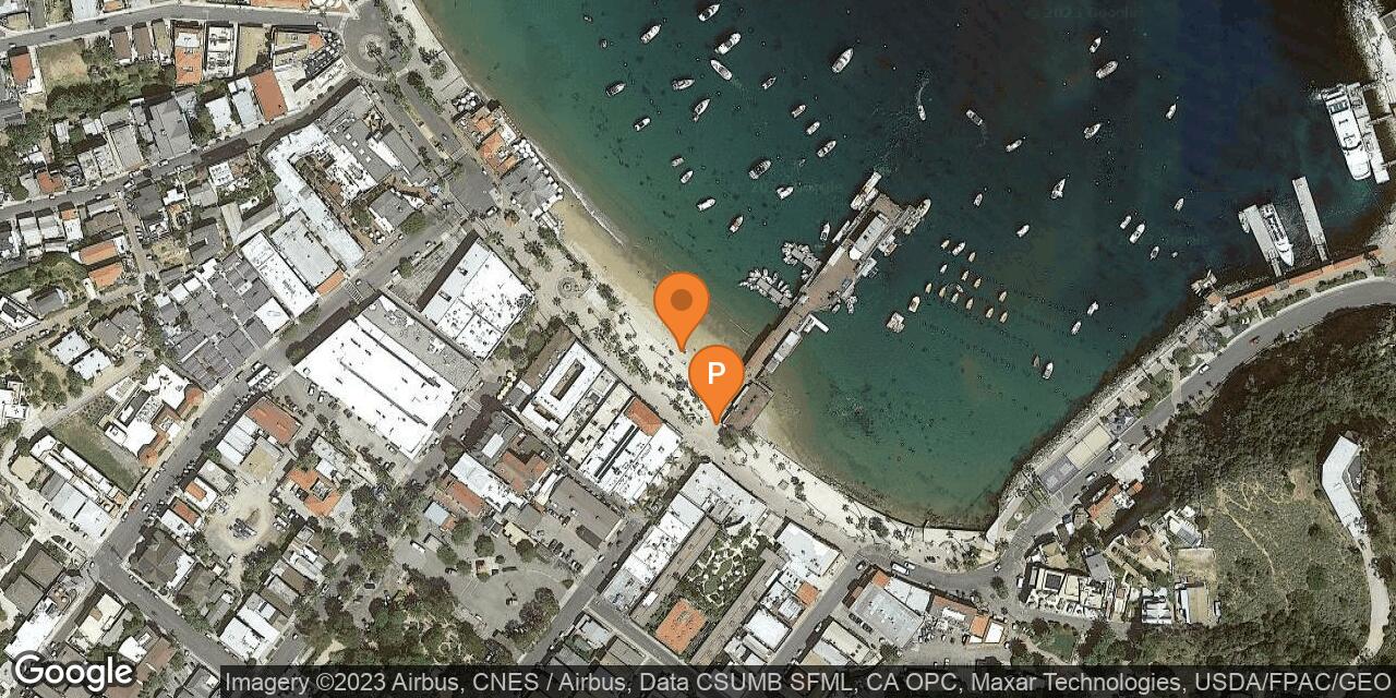 Map of Crescent Beach on Catalina Island